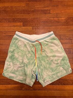 Men's Jordan x J Balvin Green Tie-Dye velour basketball Shorts size XL